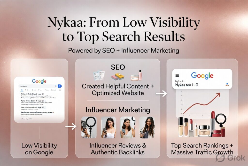 how digital marketing helped Nykaa