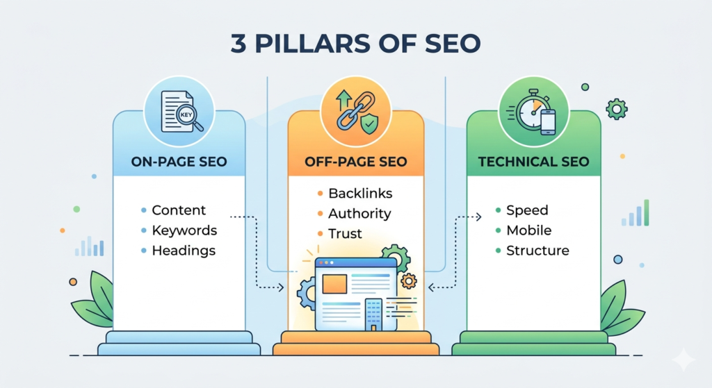 The 3 pillars of SEO