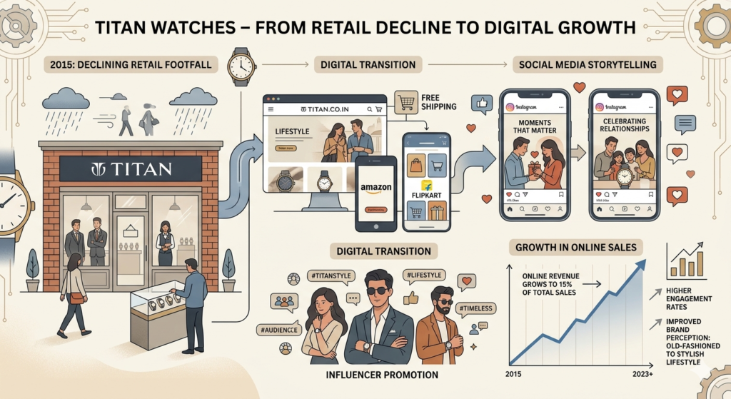 what digital marketing did for Titan 