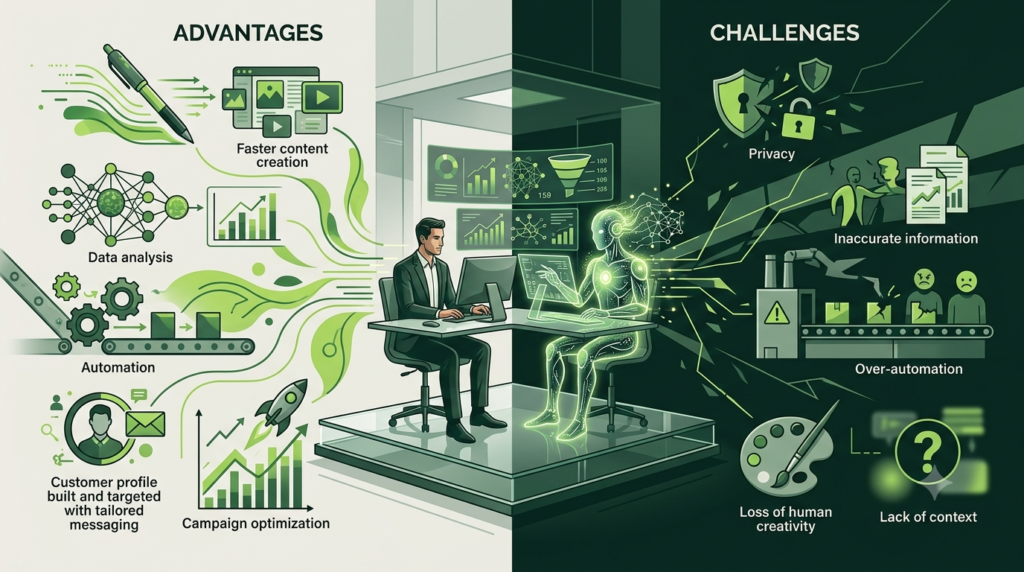Pros and cons of AI is Changing in Digital Marketing
